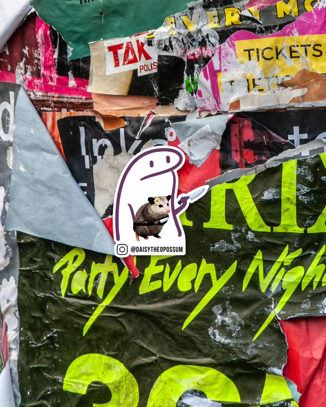 Daisy X Mr.Violence Collab Sticker